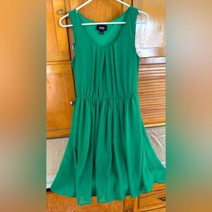 By & By Flowy Green Dress